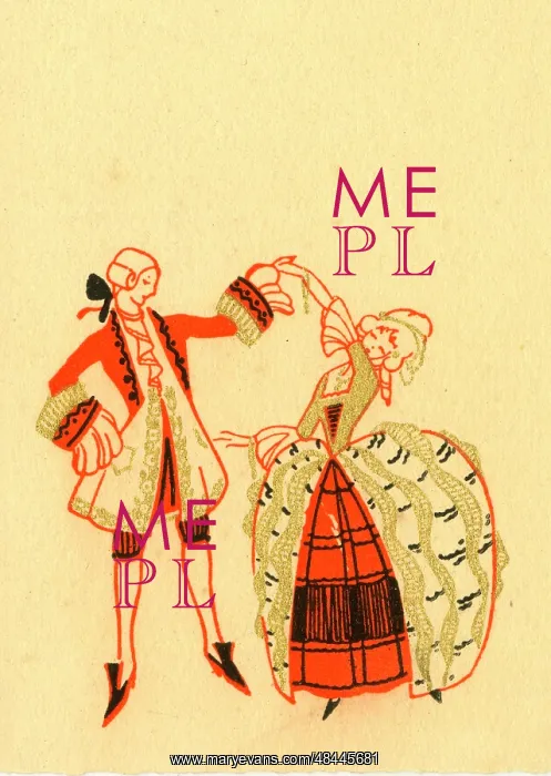  : Greetings card - Stylish couple dancing