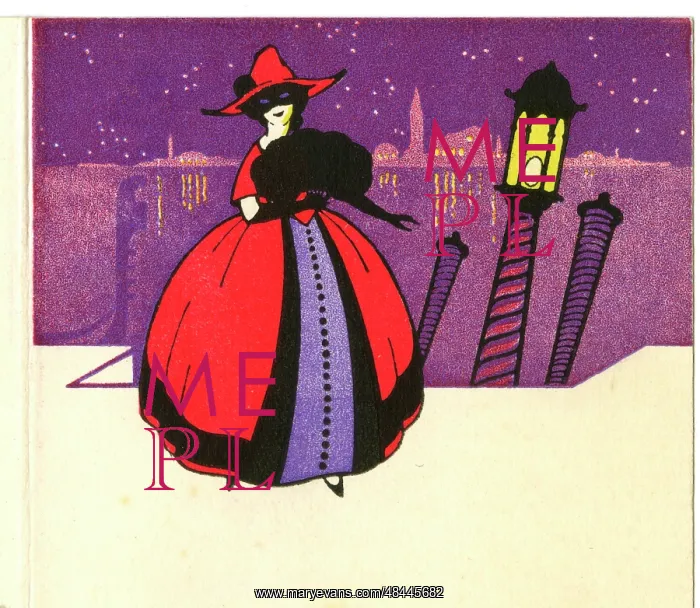  : Greetings card - Venice under the stars