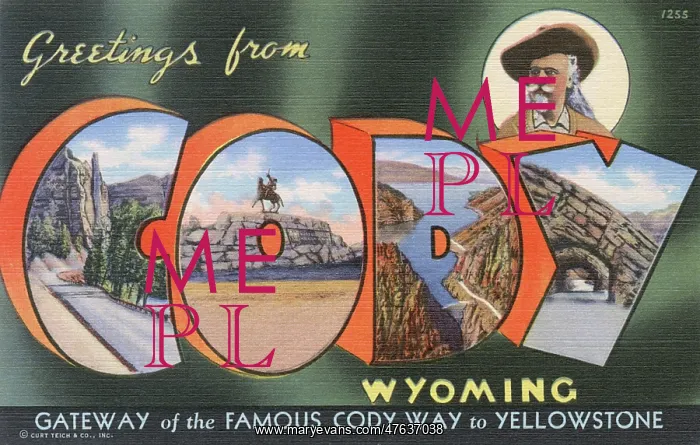 : Greetings from Cody, Wyoming, USA : Greetings from Cody, Wyoming, USA