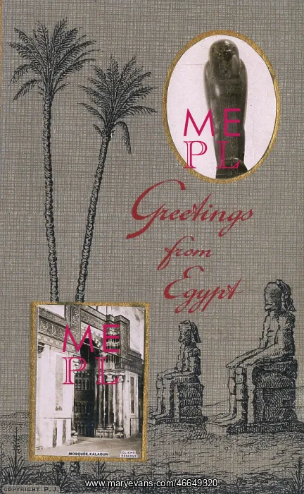 : Greetings from Egypt - Sarcophagus and Kalaoun Mosque : Greetings from Egypt - Sarcophagus and Kalaoun Mosque