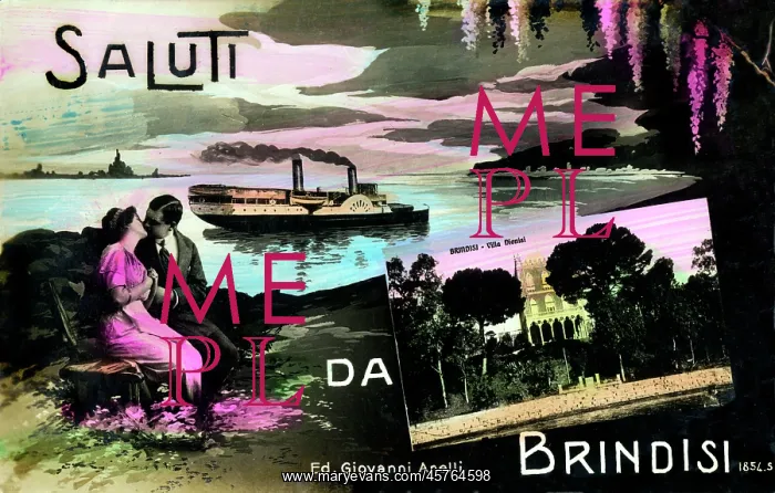: Greetings Postcard - Brindisi, Adriatic Coast, Italy : Greetings Postcard - Brindisi, Adriatic Coast, Italy