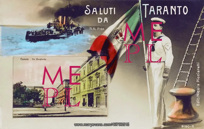 : Greetings postcard from Taranto, Italy : Greetings postcard from Taranto, Italy