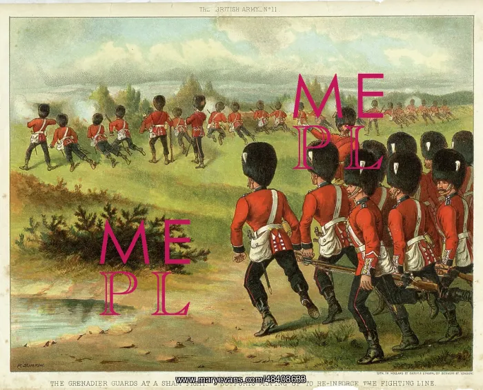 : Grenadier Guards at a sham fight : Grenadier Guards at a sham fight