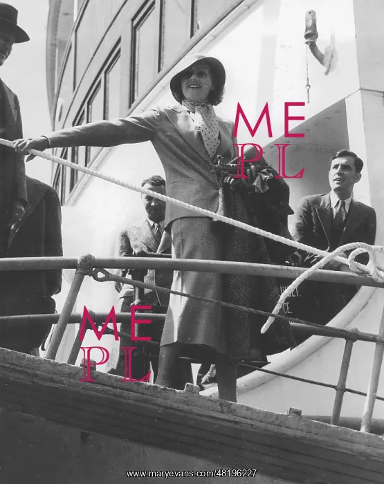: Greta Garbo at her arrival to San Diego, 1933 : Greta Garbo at her arrival to San Diego, 1933