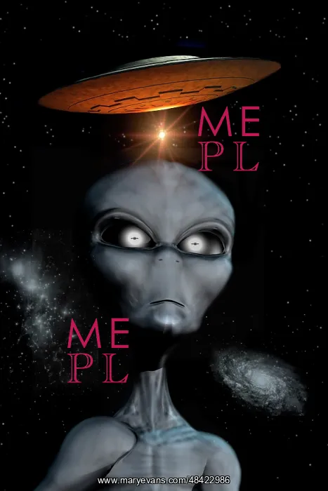 : A grey alien : A grey alien