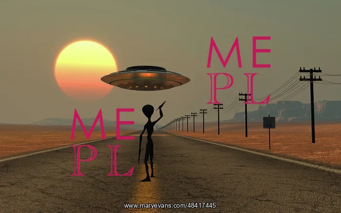 : A Grey Alien hitching a ride from a passing UFO : A Grey Alien hitching a ride from a passing UFO
