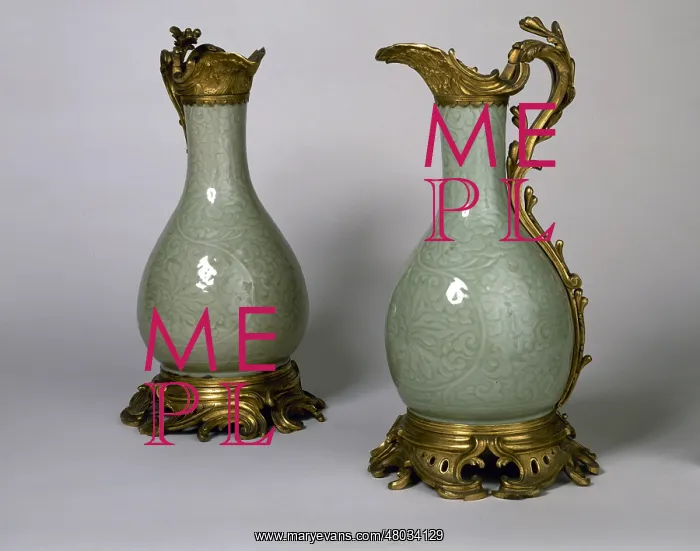 : Grey celadon vases : Grey celadon vases