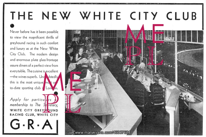 : Greyhound racing and dinner at White City : Greyhound racing and dinner at White City