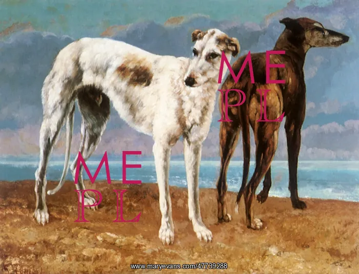 : The Greyhounds of the Comte de Choiseul, by Courbet : The Greyhounds of the Comte de Choiseul, by Courbet
