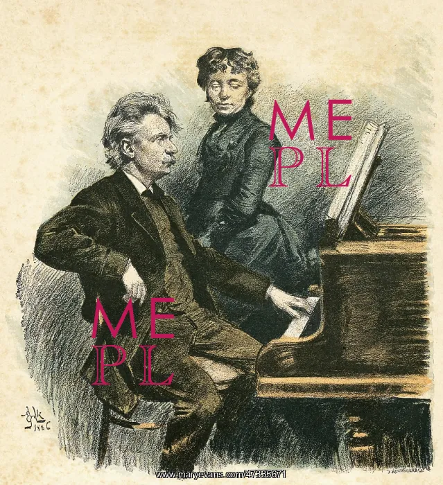: GRIEG AND HIS WIFE : GRIEG AND HIS WIFE