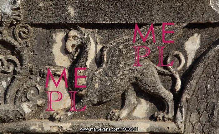 : Griffin relief, Didyma, Aydin, Turkey : Griffin relief, Didyma, Aydin, Turkey