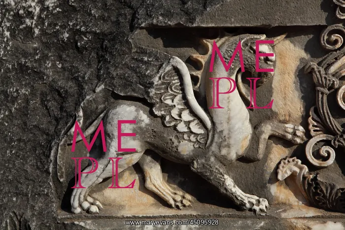 : Griffin relief, Didyma, Aydin, Turkey : Griffin relief, Didyma, Aydin, Turkey