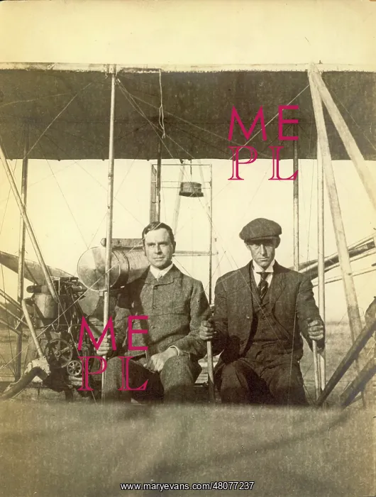 : Griffith Brewer and Wilbur Wright after the flight : Griffith Brewer and Wilbur Wright after the flight