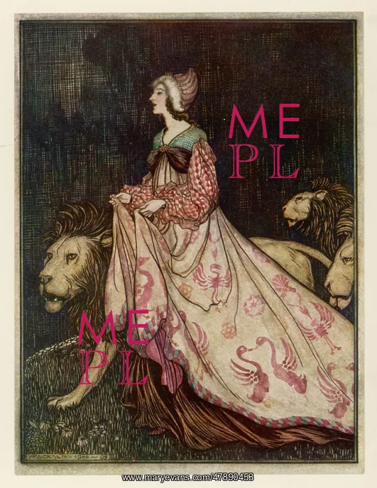 : Grimms Fairy Tale - The Lady and the Lion : Grimms Fairy Tale - The Lady and the Lion