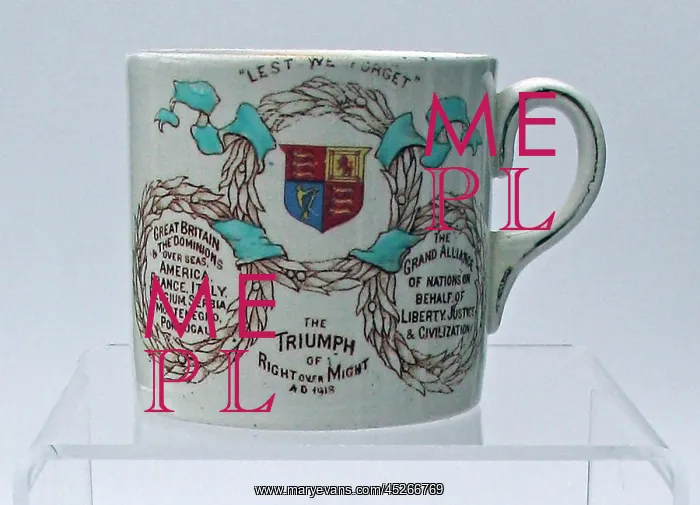 : Grimwade's Winton earthenware mug Lest We Forget : Grimwade's Winton earthenware mug Lest We Forget