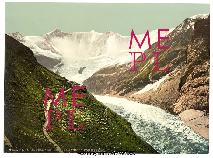 : Grindelwald, the Baregg Glacier, Bernese Oberland, Switzerla : Grindelwald, the Baregg Glacier, Bernese Oberland, Switzerla