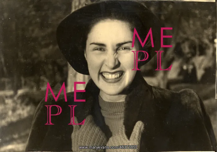  : Grinning girl, 1945