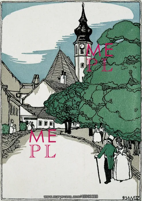 : Grinzing. Vienna-Grinzing. Wiener Werkstatte post card no : Grinzing. Vienna-Grinzing. Wiener Werkstatte post card no