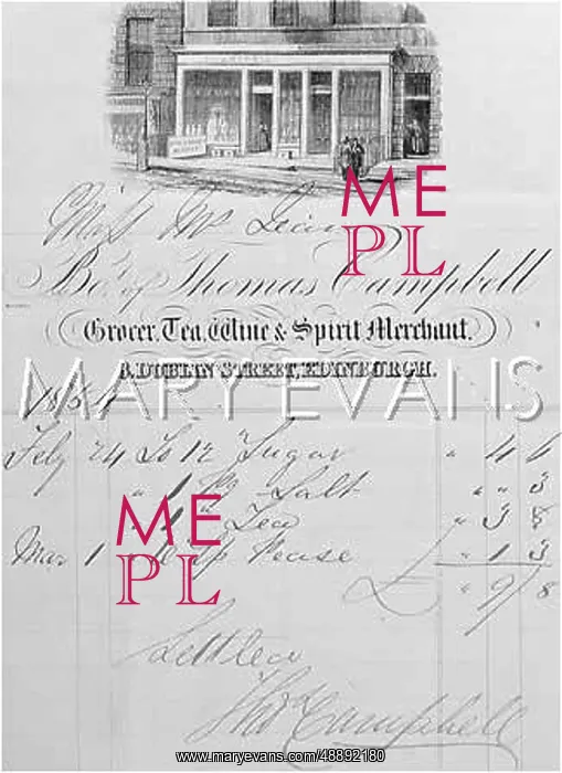  : GROCER'S BILL 1854