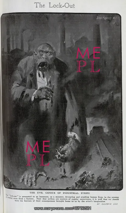 : Grotesque caricature, The Lock-Out's a monster : Grotesque caricature, The Lock-Out's a monster