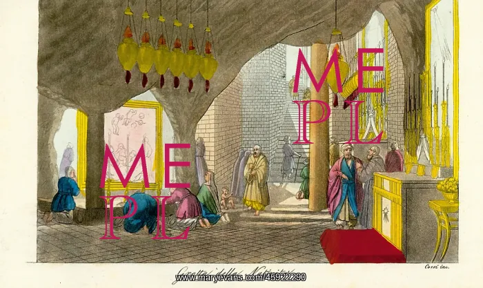: The Grotto of the Nativity, Bethlehem, 1800s : The Grotto of the Nativity, Bethlehem, 1800s