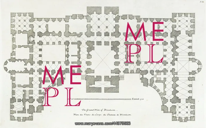  : Ground plan Blenheim Palace, Oxfordshire