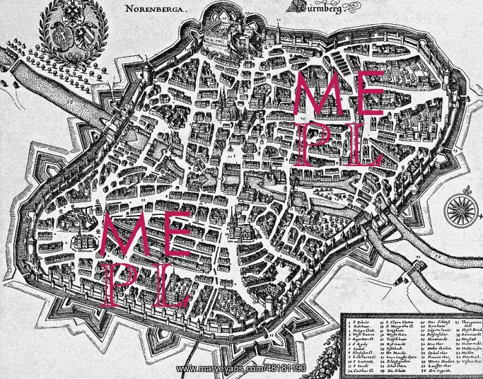 : Ground plan of Nuremberg, 1648 : Ground plan of Nuremberg, 1648