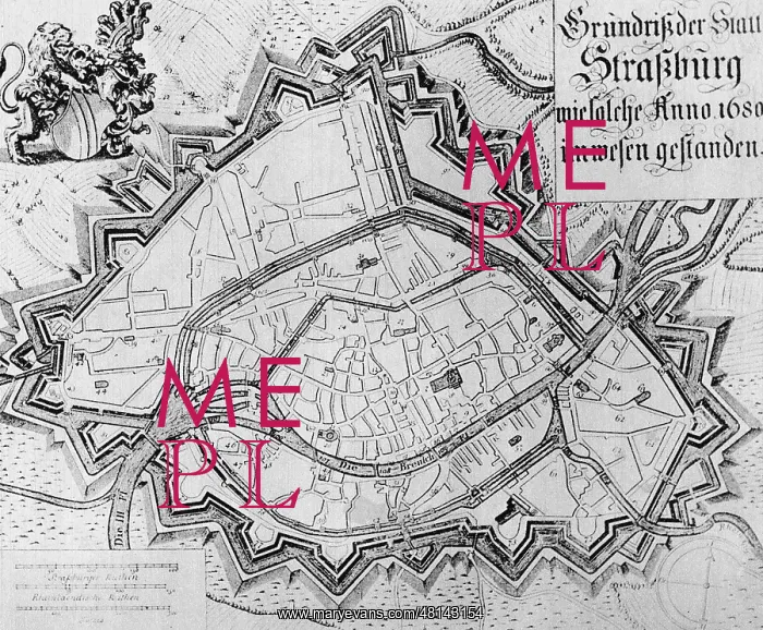 : Ground plan of Strasbourg, 1680 : Ground plan of Strasbourg, 1680