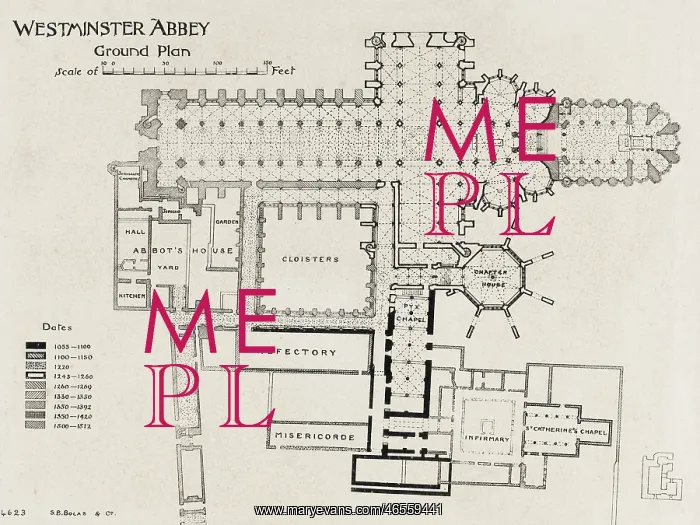 : Ground Plan of Westminster Abbey : Ground Plan of Westminster Abbey
