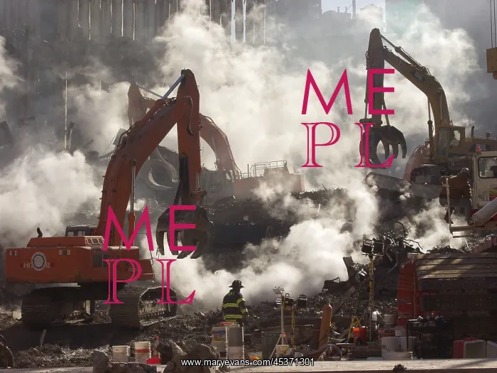 : Ground Zero still smolders as recovery operations : Ground Zero still smolders as recovery operations