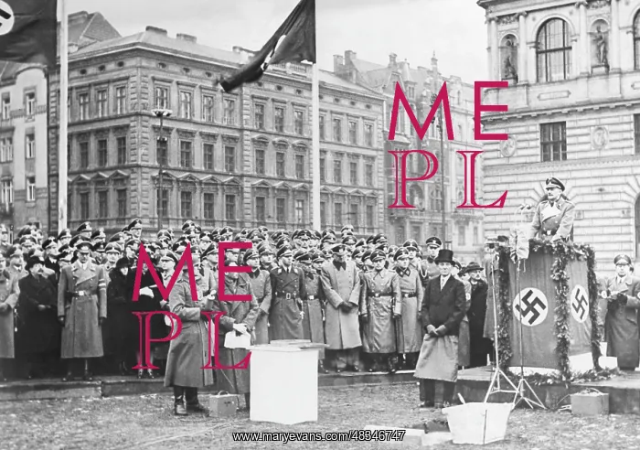 : Groundbreaking ceremony of a Mozart monument in Prague, 1941 : Groundbreaking ceremony of a Mozart monument in Prague, 1941