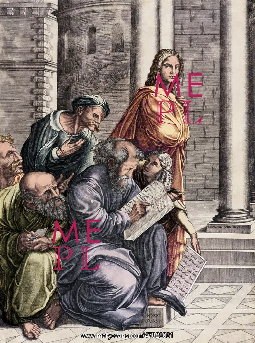 : The Group, Agostino Veneziano, based on Raphael : The Group, Agostino Veneziano, based on Raphael