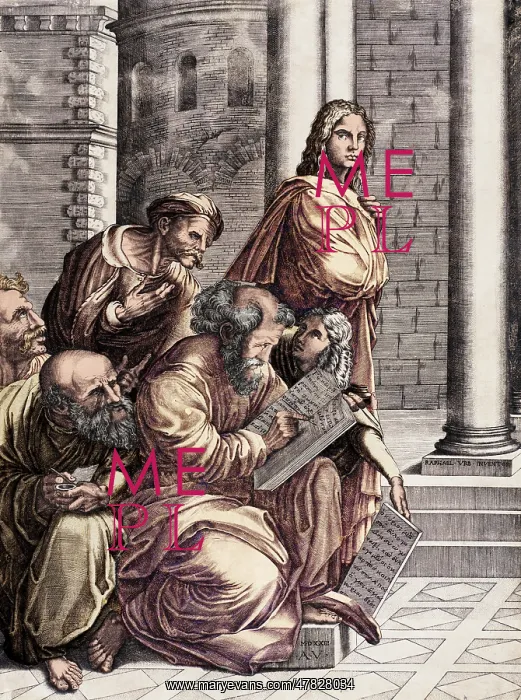 : The Group, Agostino Veneziano, based on Raphael : The Group, Agostino Veneziano, based on Raphael