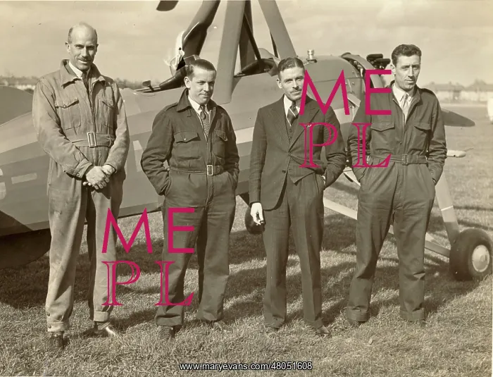 : A group of four alongside an Avro 671 Cierva C30A : A group of four alongside an Avro 671 Cierva C30A