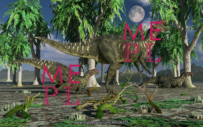 : A group of Altirhinus dinosaurs : A group of Altirhinus dinosaurs