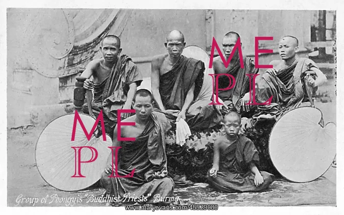 : Group of Buddhist Monks, Myanmar : Group of Buddhist Monks, Myanmar