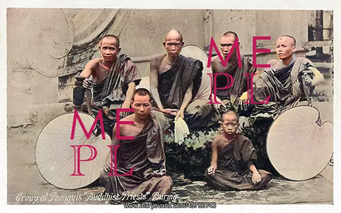 : Group of Buddhist Monks, Myanmar : Group of Buddhist Monks, Myanmar