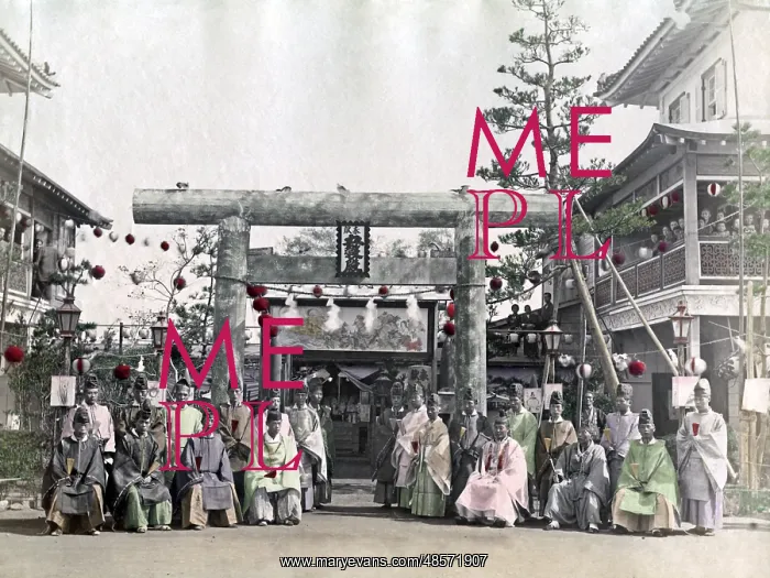  : Group of Buddhist priests, Japan, circa 1880s