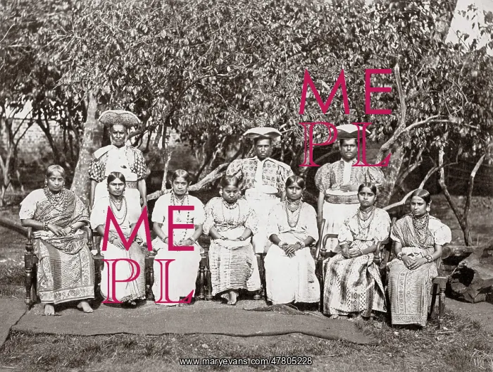  : Group of chiefs and their wives, Kandy, Ceylon, Sri Lanka