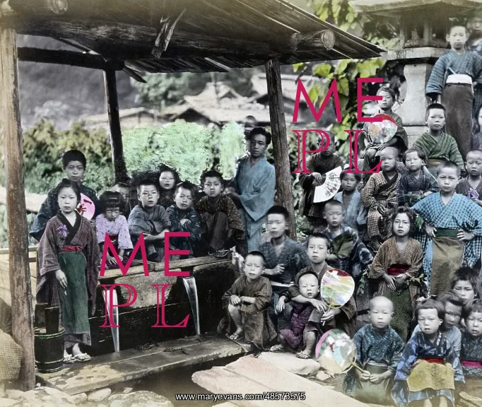  : Group of children, Japan, circa 1890