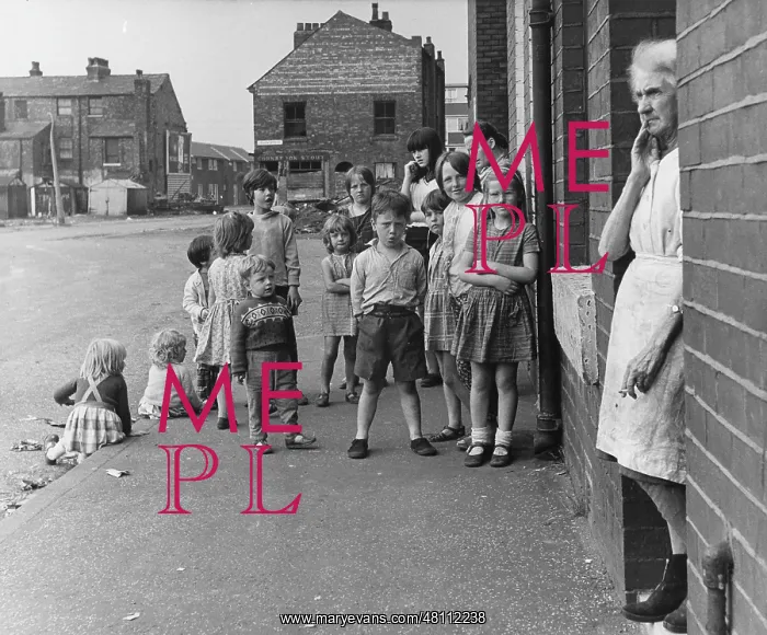: Group of children in a street : Group of children in a street