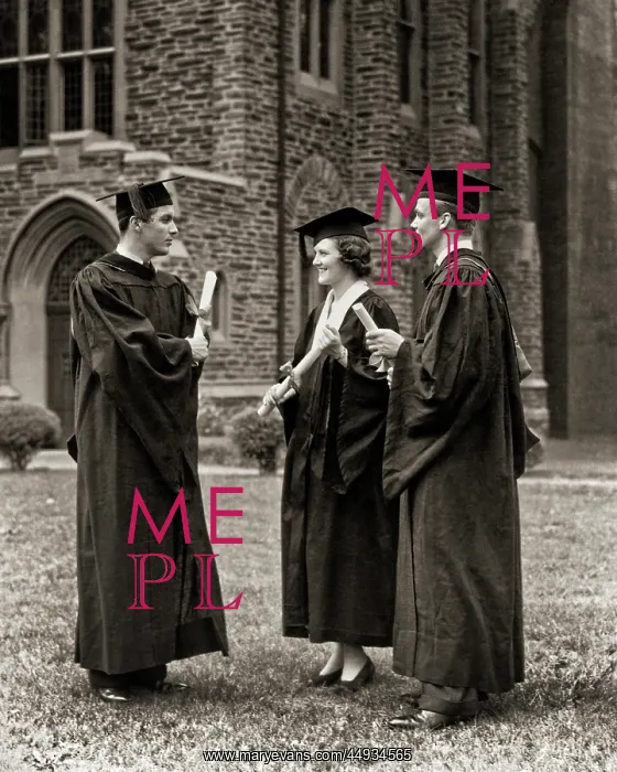 : Group of College Graduates wearing Mortarboard Caps : Group of College Graduates wearing Mortarboard Caps