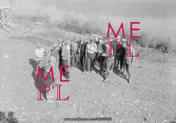 : Group of construction workers at the Norris : Group of construction workers at the Norris