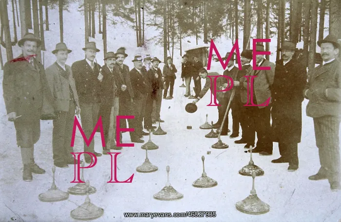 : Group of curlers in Altaussee : Group of curlers in Altaussee