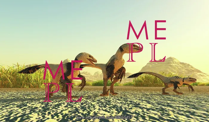 : A group of Dakotaraptor dinosaurs from the Cretaceous : A group of Dakotaraptor dinosaurs from the Cretaceous