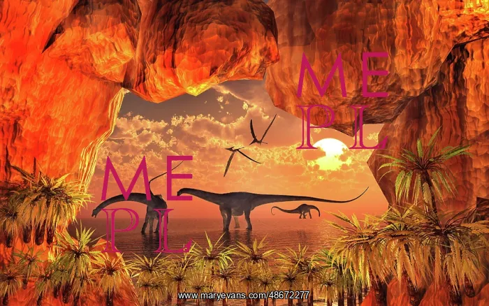 : A group of Diplodocus dinosaurs seen through a : A group of Diplodocus dinosaurs seen through a