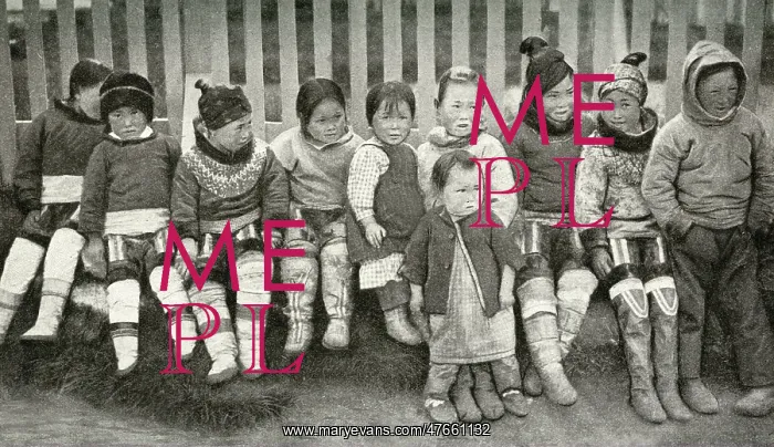 : Group of eskimo children, Greenland : Group of eskimo children, Greenland
