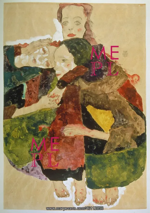 : Group of three girls. 1911. By Egon Schiele : Group of three girls. 1911. By Egon Schiele