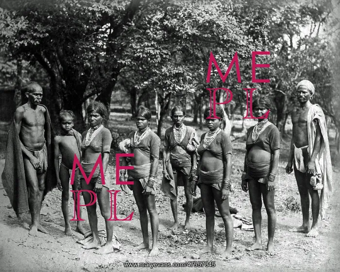 : Group of hill people of low caste, India : Group of hill people of low caste, India