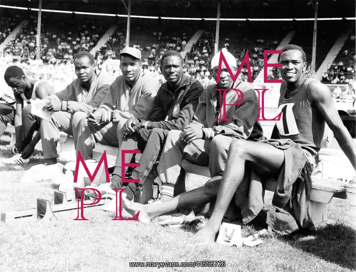 : A group of Kenyan athletes at the British Games : A group of Kenyan athletes at the British Games